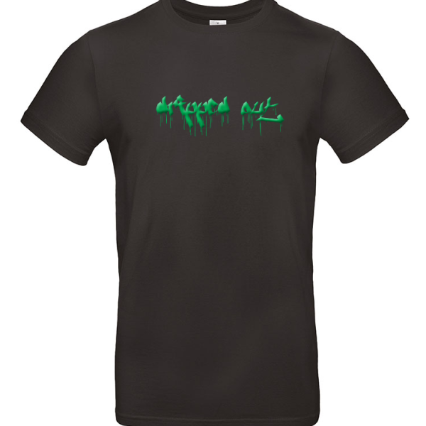 dripped out zwart tshirt groen RUTHLES logo