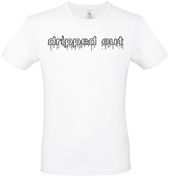 dripped out wit tshirt zwart OPEN PLASMA logo