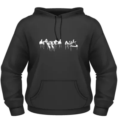 dripped out zwart hoodie wit RUTHLES logo