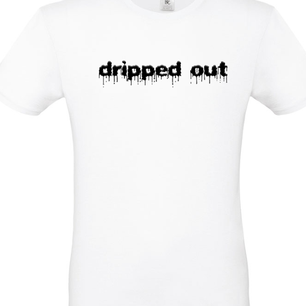 dripped out wit tshirt zwart PLASMA logo