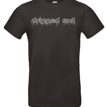 dripped out zwart tshirt wit OPEN PLASMA logo