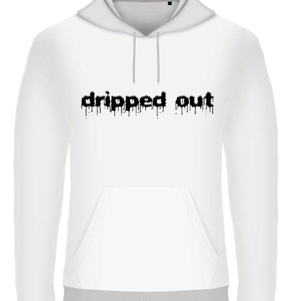 dripped our wit hoodie zwart PLASMA logo