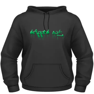 dripped out zwart hoodie groen RUTHLES logo