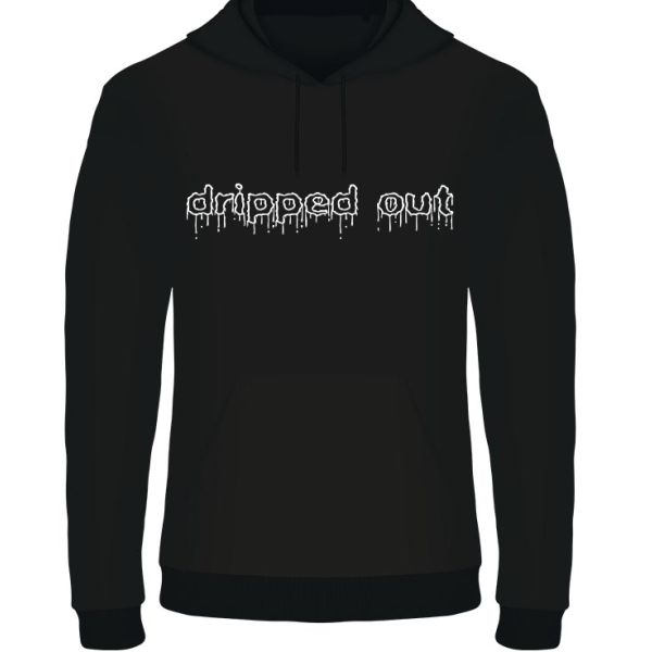 dripped our zwart hoodie wit OPEN PLASMA logo